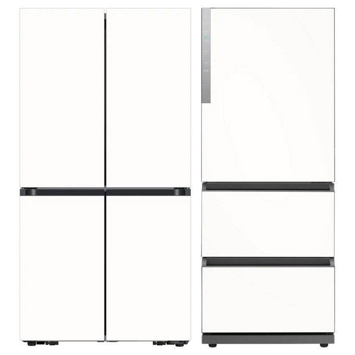 삼성전자 Bespoke AI 905L 4도어 냉장고 +  328L 4도어 김치냉장고 세트 방문설치