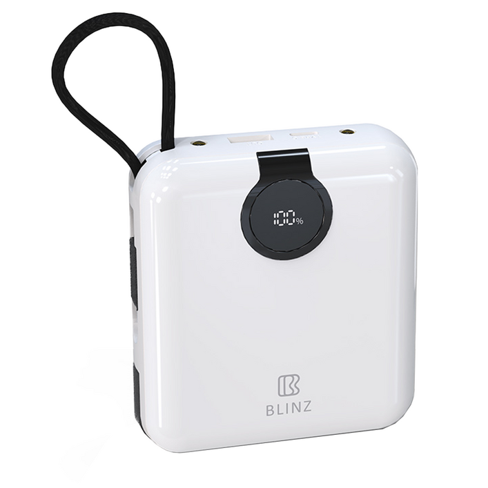 블린즈 20000mAh 대용량 보조 배터리 22.5W PD고속충전 케이블 일체형 군대 비행기 반입가능, 단일색상, BD08