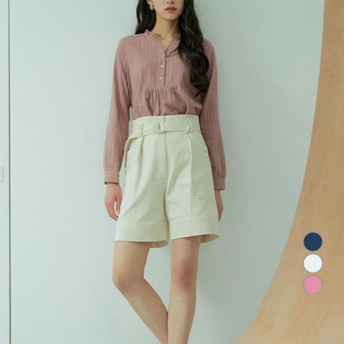 스튜디오럭스 여성용 카드 코튼 블라우스