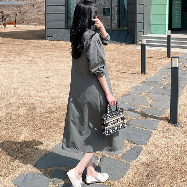 마이시즌 여성용 비츠 스트링 아노락 원피스