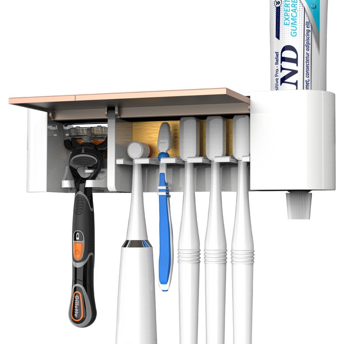 오투케어 가정용 오픈형 칫솔살균기 벽걸이형