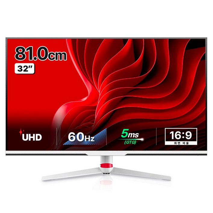 주연테크 4K UHD USB Type C 65W FreeSync HDR 모니터 화이트