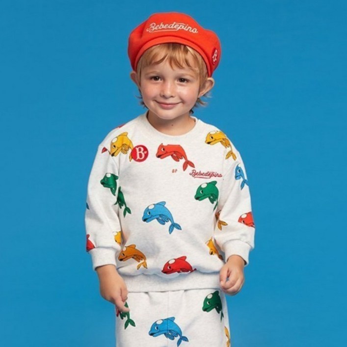 베베드피노 올 오버 돌핀 맨투맨 BP41MR125