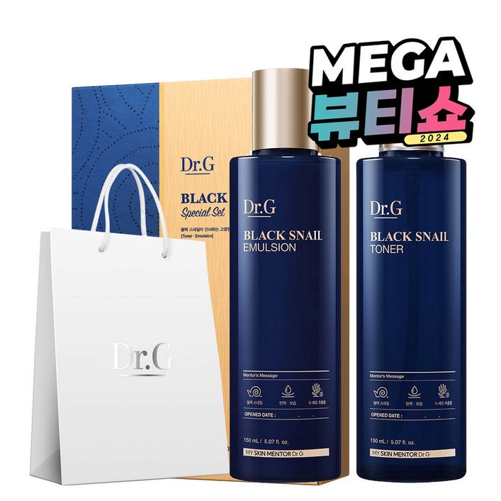 닥터지 블랙 스네일 토너 150ml  에멀전 150ml 스페셜 선물세트, 1세트