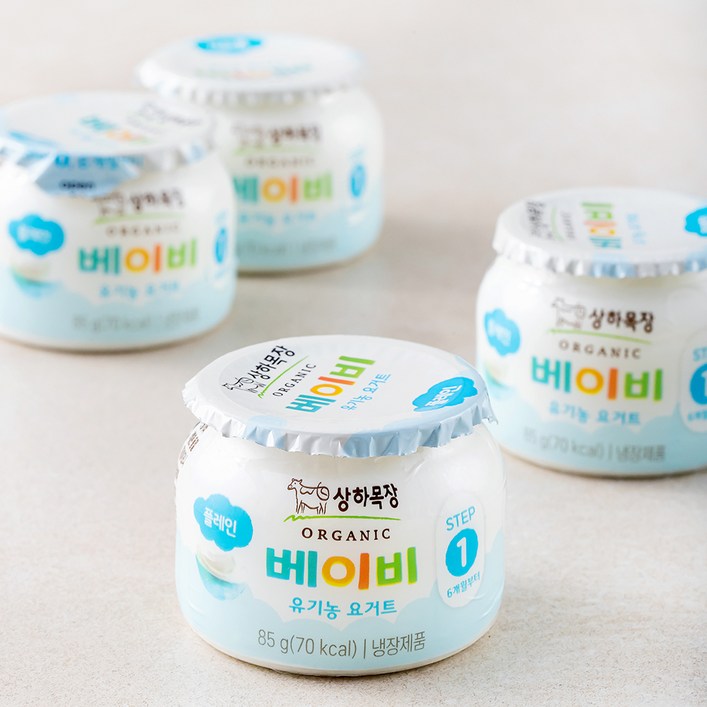 상하목장 베이비 유기농 요거트, 85g, 4개입
