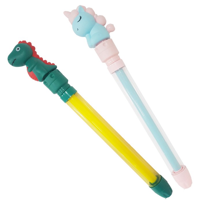 아가플러스 펌프 스틱 물총 다이노  유니콘 세트, 혼합색상, 1세트