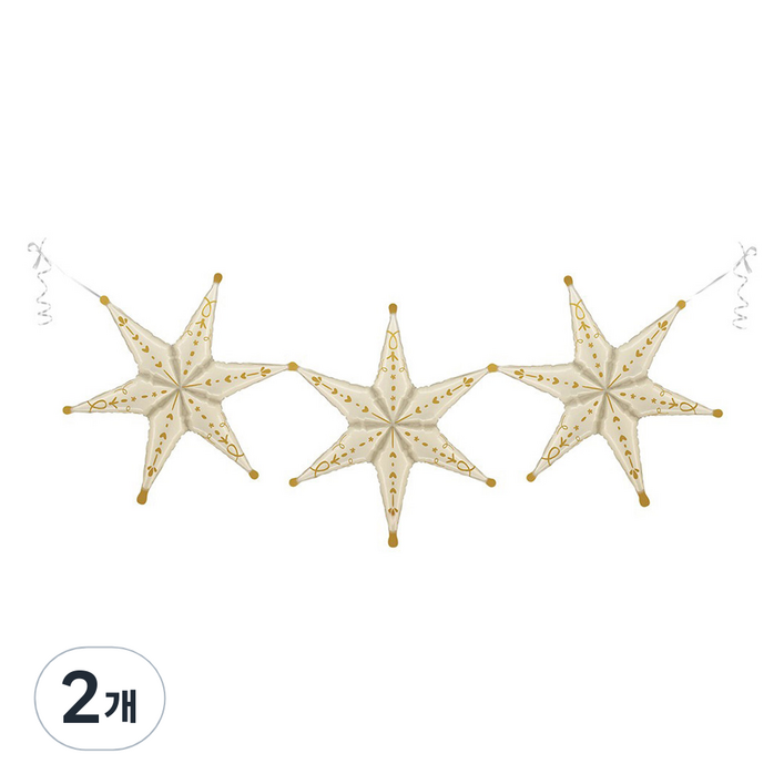 그라보벌룬 은박풍선 공기주입전용 크리스마스 스타데코 가랜드