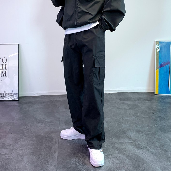 콘피아르 남성용 가볍고 시원한  카고 밴딩 스트링 팬츠 TC9517