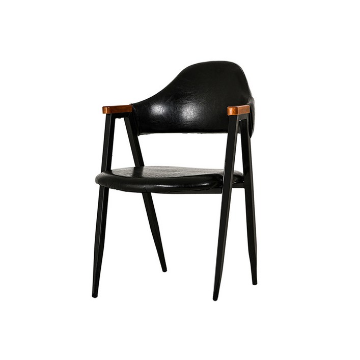 카페 우드암 인테리어 디자인 식탁 의자, 블랙 - 쇼핑앤샵