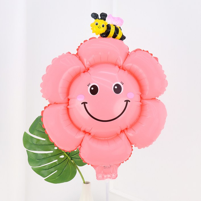 파티짱 꿀벌 꽃잎 스마일 데이지 풍선