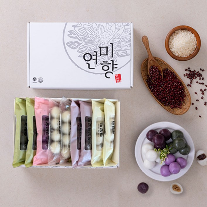 연미향 알떡5종 혼합형 18개입 / 1,440g / 방울떡 / 냉동보관 후 자연해동해도 굳지 않는 떡 / 간편하게 먹는 송편 / 식사대용 / 5가지 앙금떡