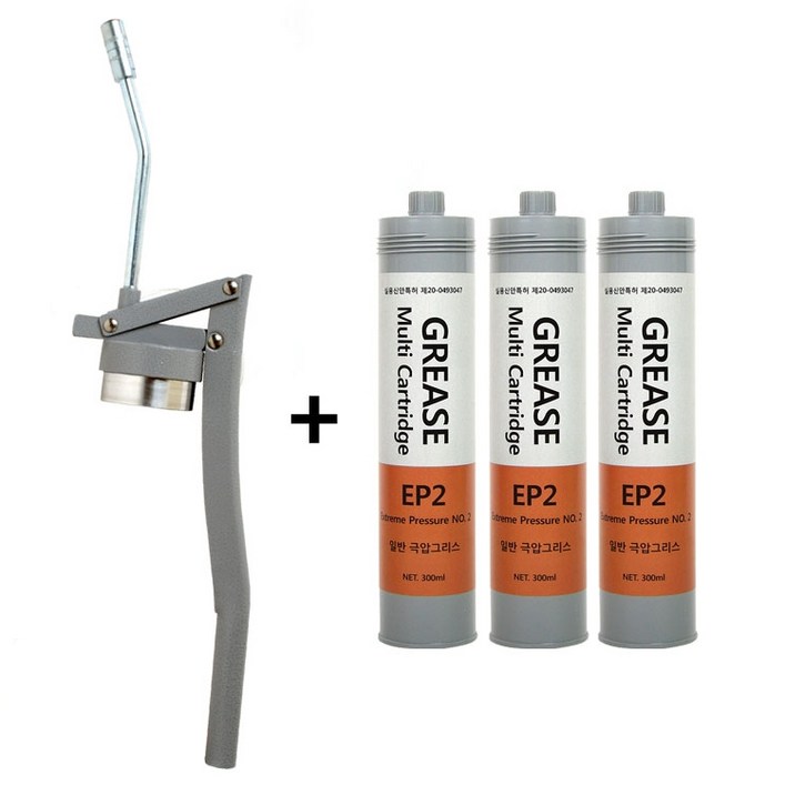 루브툴 초간편 구리스 주입기 구리스건 그리스 멀티 카트리지 세트, 1세트