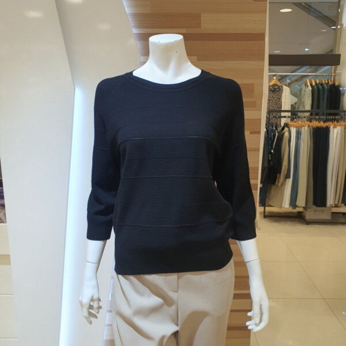 엠씨 라운드니트티셔츠 M43K072BP