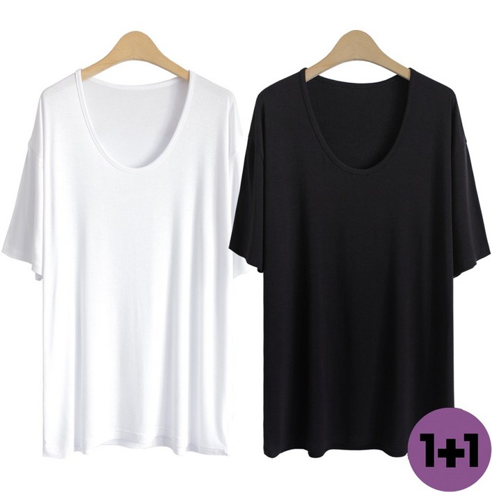 민트위니 여성용 1+1할인 유넥스판 티셔츠 빅사이즈 스판소재 반팔 이너 여름신상