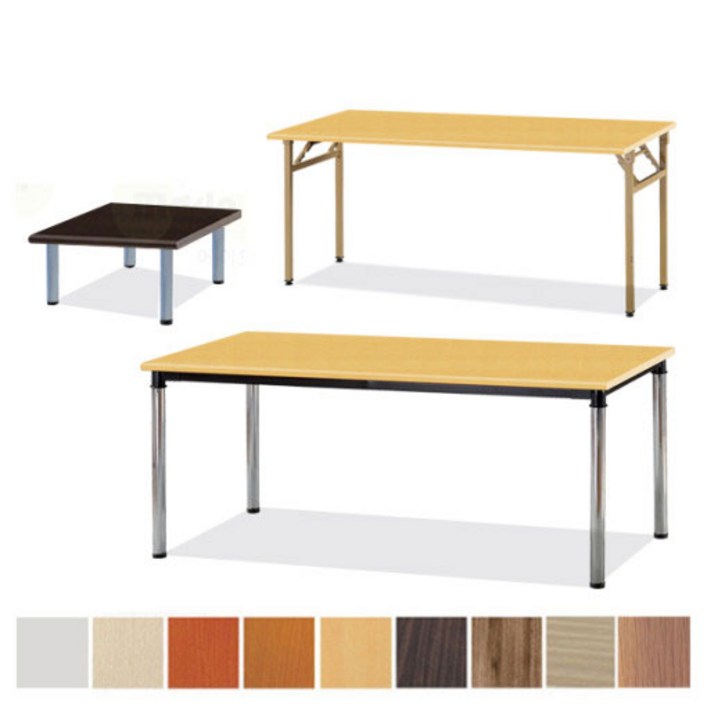 메이드드림 월넛 포밍테이블 국내최다 맞춤 색상 대형 미니 회의책상 사무실 접이식 회의용 작업 테이블, 월넛