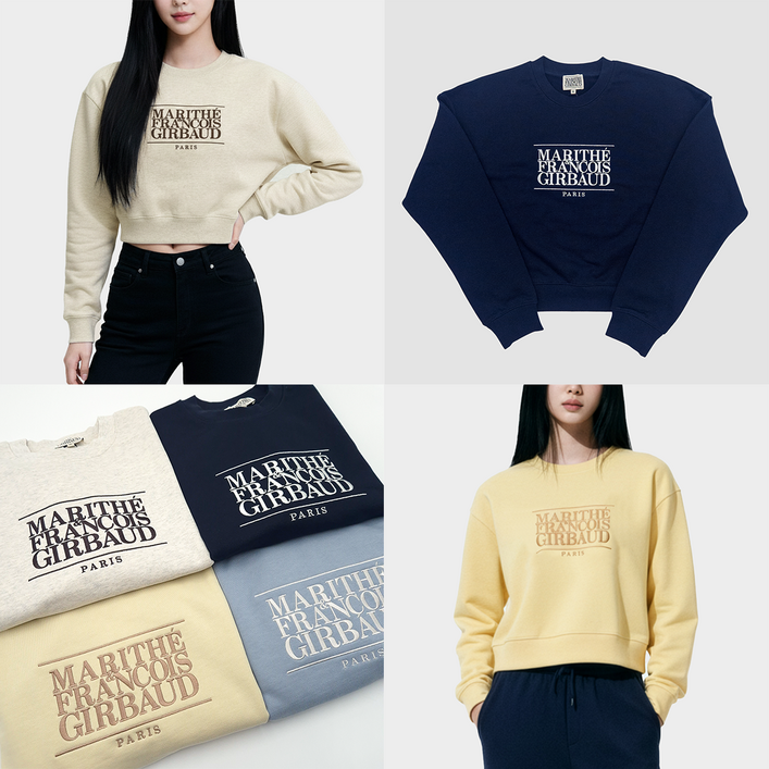 백화점 마리떼 프랑소와 저버 여성 크롭 스웻셔츠 마리떼맨투맨 25FW 백화점 마리떼 프랑소와 저버 여성 크롭 스웻셔츠 마리떼맨투맨 25FW