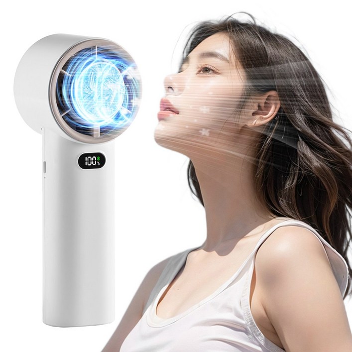 CCAGU 휴대용 선풍기 3600mAh 대용량 초강력 1초 급속 냉각 저소음 에어컨 무선 미니 손풍기, 화이트 CCAGU 휴대용 선풍기 3600mAh 대용량 초강력 1초 급속 냉각 저소음 에어컨 무선 미니 손풍기, 화이트