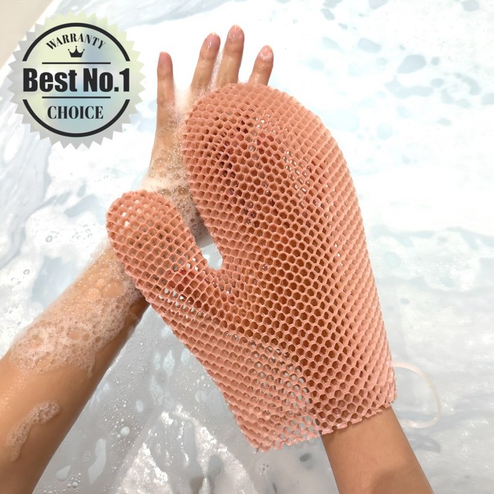 누모아 허니셀 샤워 글러브 친환경 TPU 반영구 바디 각질 케어, 1개, 1개입, 로즈 핑크 Rose Pink