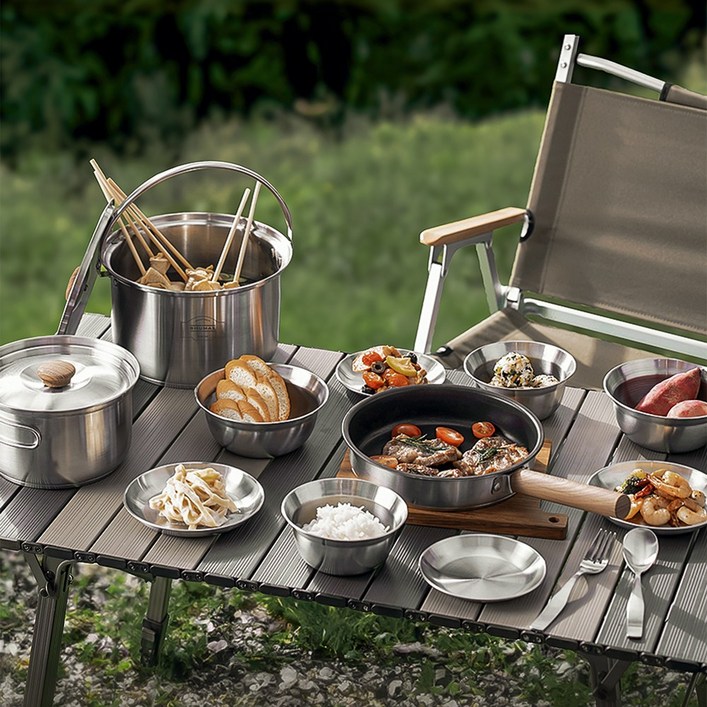 슈맥스 스테인리스 스틸 캠핑 코펠 12종 세트