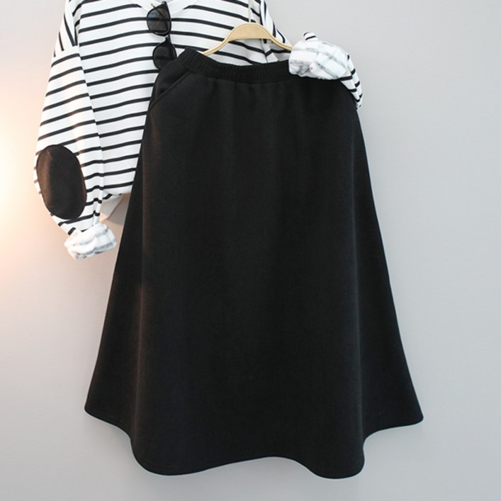 달콩 여성 빅사이즈 기모스커트 골덴치마 제이코듀로이롱스커트융안감