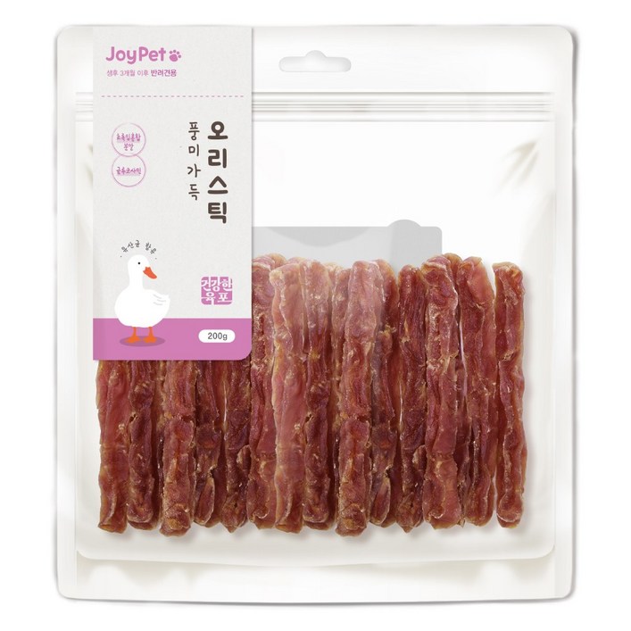 조이펫 건강한육포 강아지간식 풍미가득 오리스틱 200g, 단품