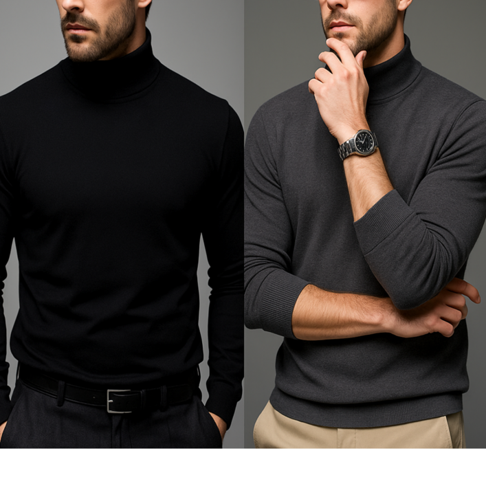 팡마스터 남자 기모 목 폴라 티 터틀넥 작업복 11