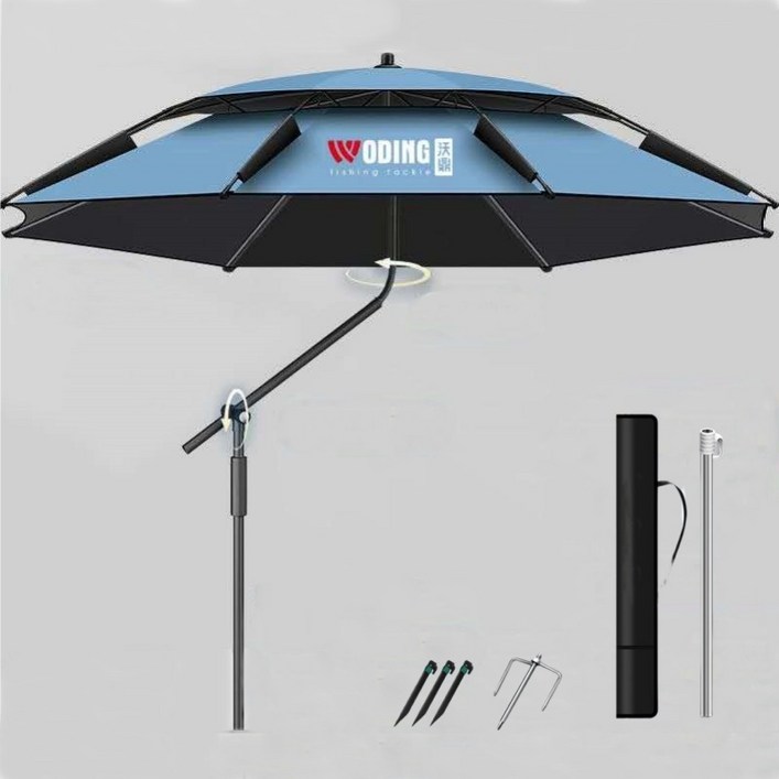 루이모 특대형 각도조절 휴대용 360도 민물 캠핑 낚시 파라솔 그늘막 2.0M 2.2M 2.4M 2.6M