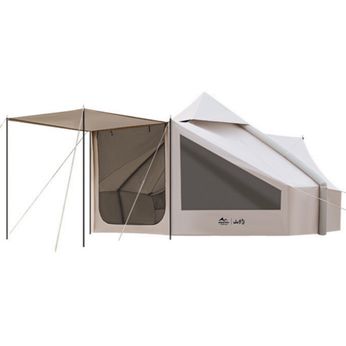 캠벨로 대형 에어텐트 원터치 그늘막 돔텐트 옥타곤 캠핑 자동 모기장 이너 경량 여름 사계절, 58인용, 카키색