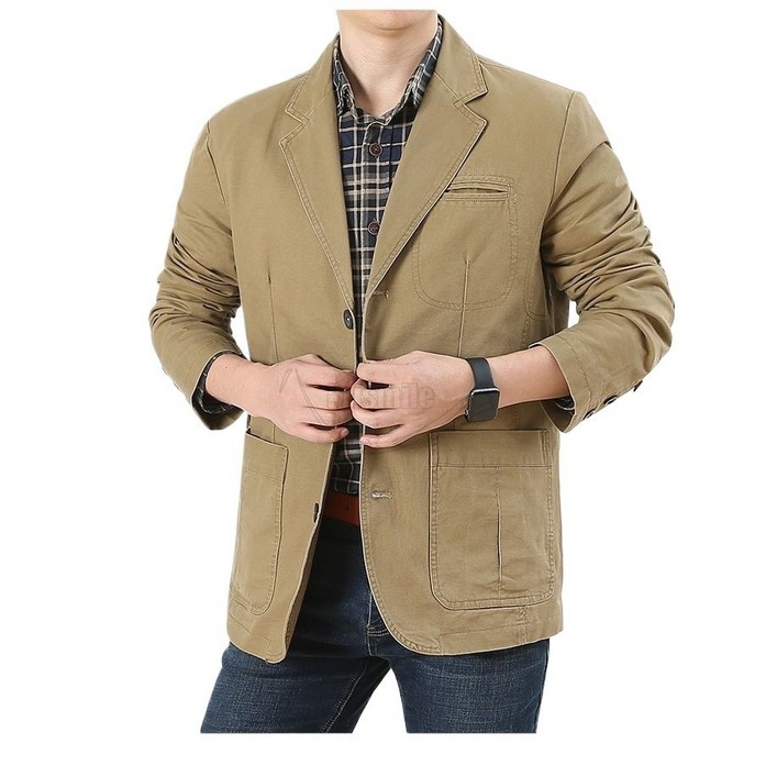 Krismile봄가을 간절기 마이 면자켓 콤비 캐주얼 블레이저 정장 자켓 중년 아빠 선물+Krismile