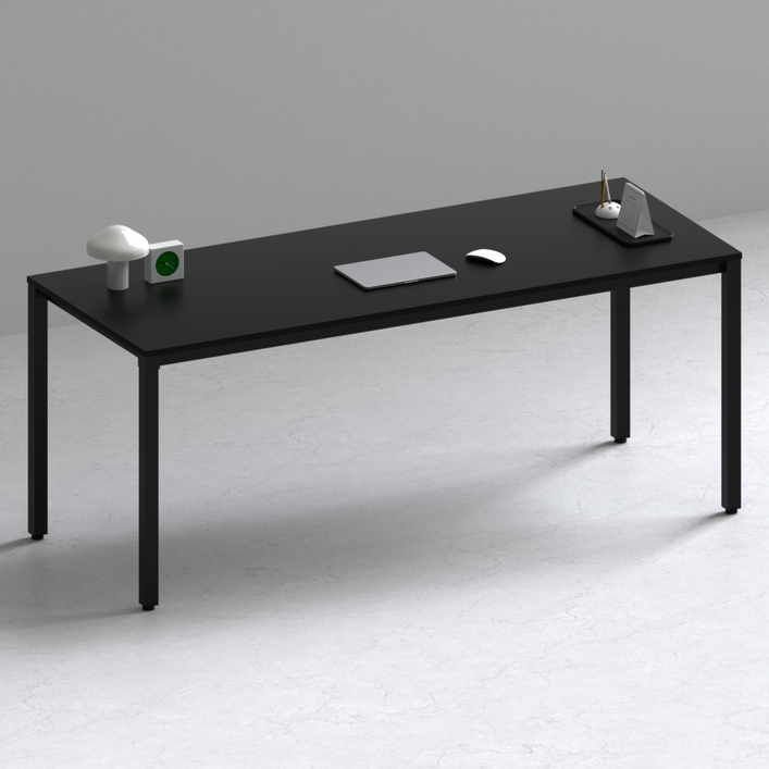 209애비뉴 제로데스크 1000×600 컴퓨터책상, 블랙프레임블랙상판