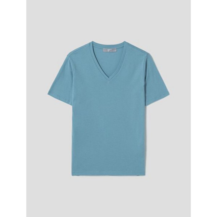 [에잇세컨즈] 라이트 블루 30수 코튼 브이넥 티셔츠 (322642LY2Q)