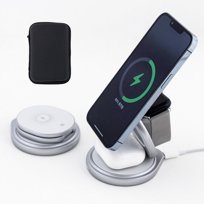 푼토 맥세이프 접이식 3in1 무선 충전기 애플워치 호환