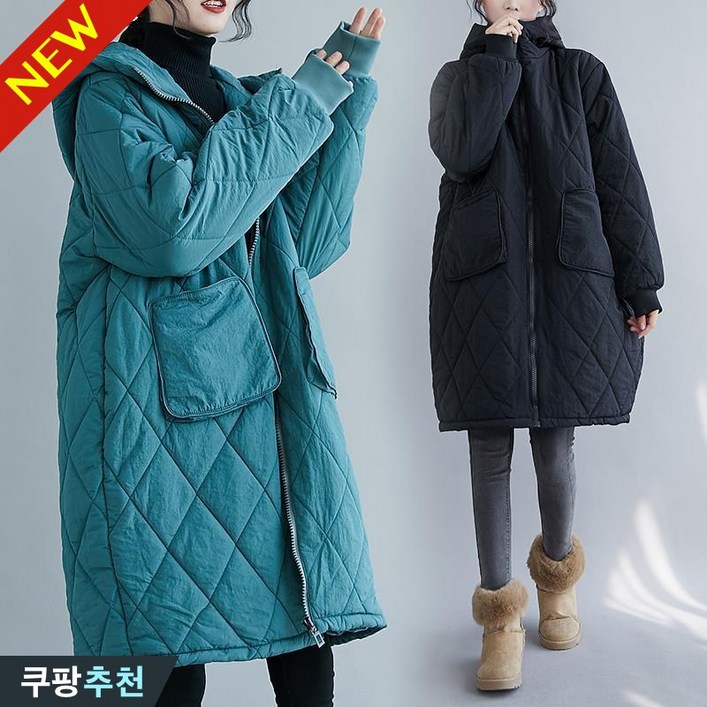 110kg까지 빅사이즈 여성 하프 후드 집업 패딩 가을 겨울 편한 무지 루즈핏 심플 패션 주머니있는 캐쥬얼 디자인 누빔 오버핏 따뜻한 나른한 간절기 데일리 고급감 상의 점퍼