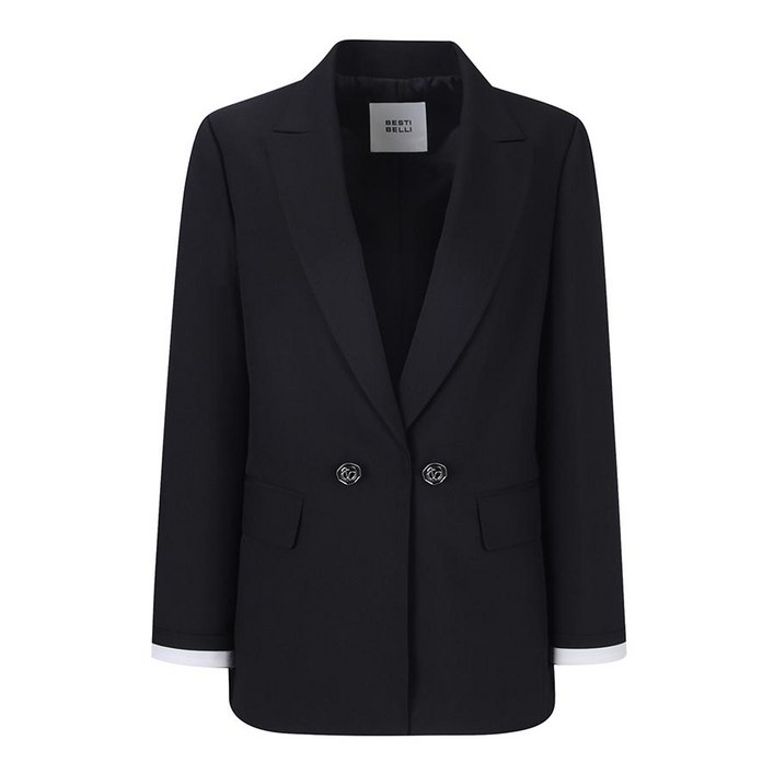 베스띠벨리 23S/S 롤업 투 버튼 테일러드 자켓 BGJ1108BK