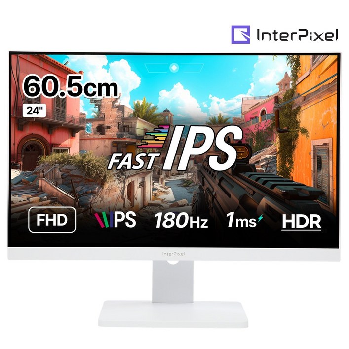 인터픽셀 IP2446 FHD FAST IPS 180Hz 화이트 게이밍 모니터 지싱크호환 프리싱크 HDR, IP2446일반, 60.5cm
