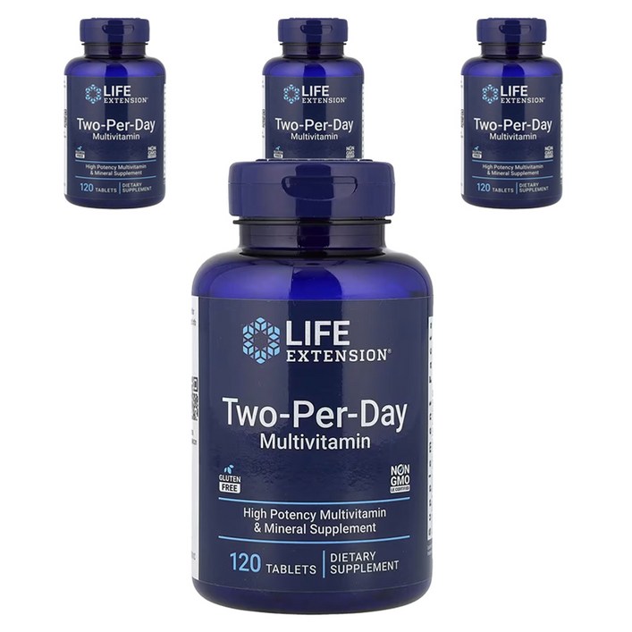 라이프익스텐션 투퍼데이 멀티비타민 타블렛, 4개, 120정