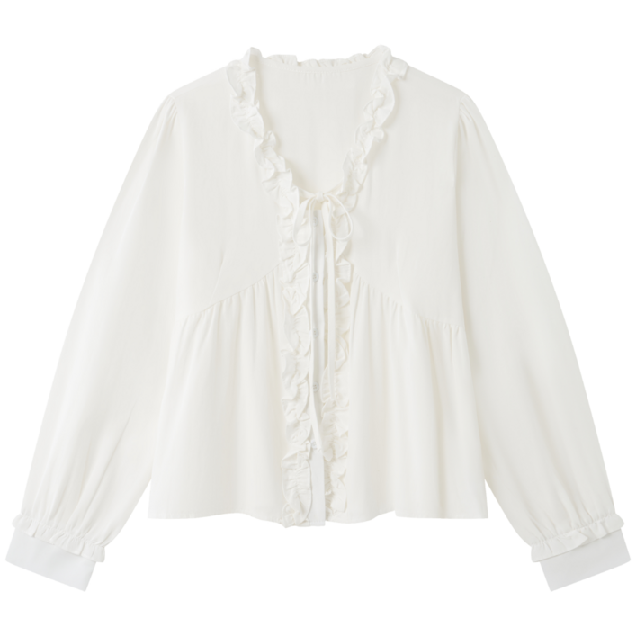 FLC 러플 블라우스