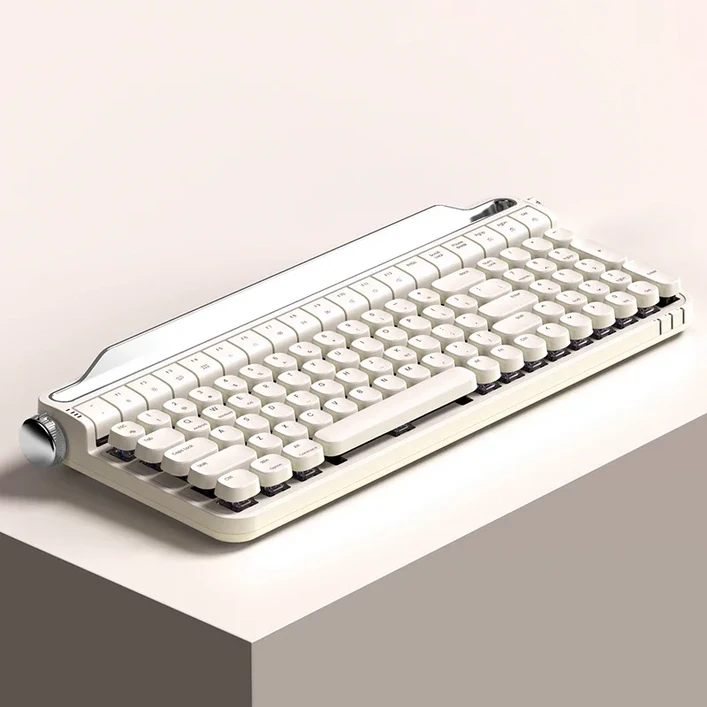 Actto B705 무선 블루투스 기계식 키보드, 듀얼 모드 레트로 타자기 게임용 RGB 핫 스왑, PC 게이머 사무실