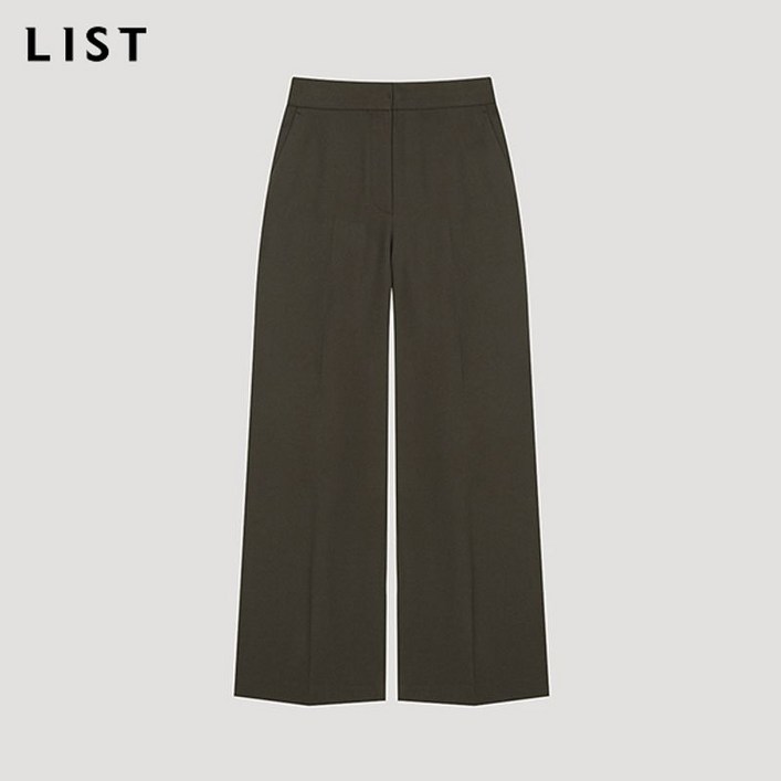 리스트 모던 백 밴딩 와이드 팬츠 TWWSLO80020 BR