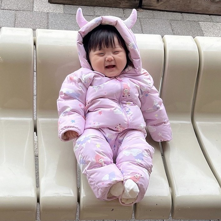 {100% 정품 }블랙야크키즈 가방 24년 FW 신상 귀여운 전판 그래픽이 매력적인 베이비 다운우주복 [BKO버트다운우주복4]