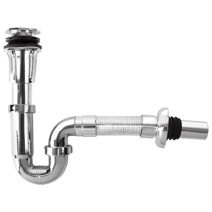 국산 세면대 자동팝업 벽면트랩 세트