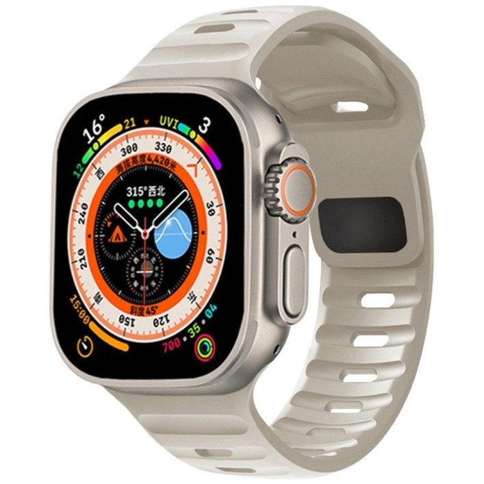 Fegwilde 애플워치 호환 계단 실리콘 스포츠 스트랩 밴드 11 10 9 8 7 6 SE1/2/3 49/45/44/42/41/40/38mm 울트라1/2/3 스트랩