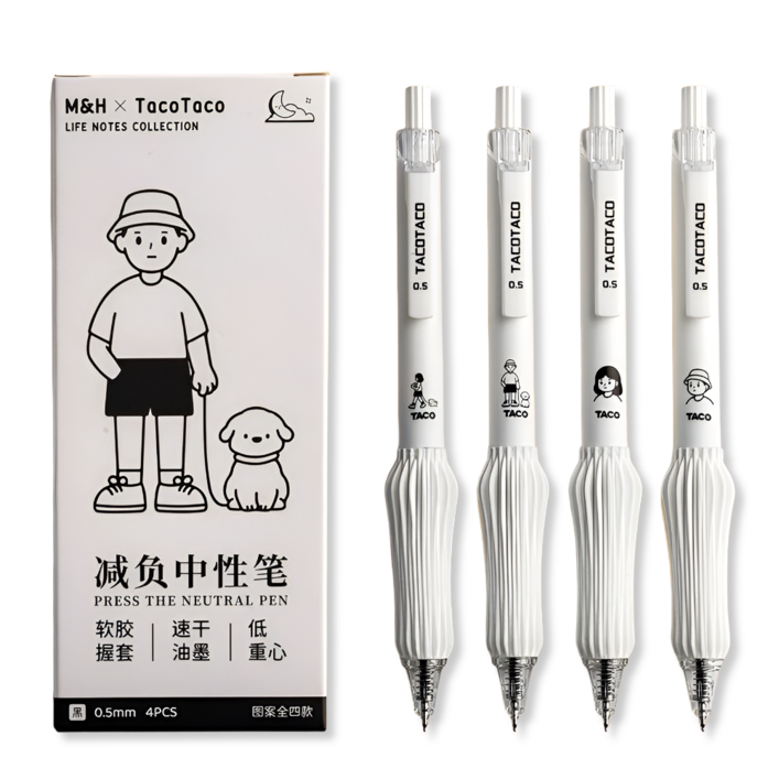 LETOJ 말랑타코 볼펜, 1세트, 화이트