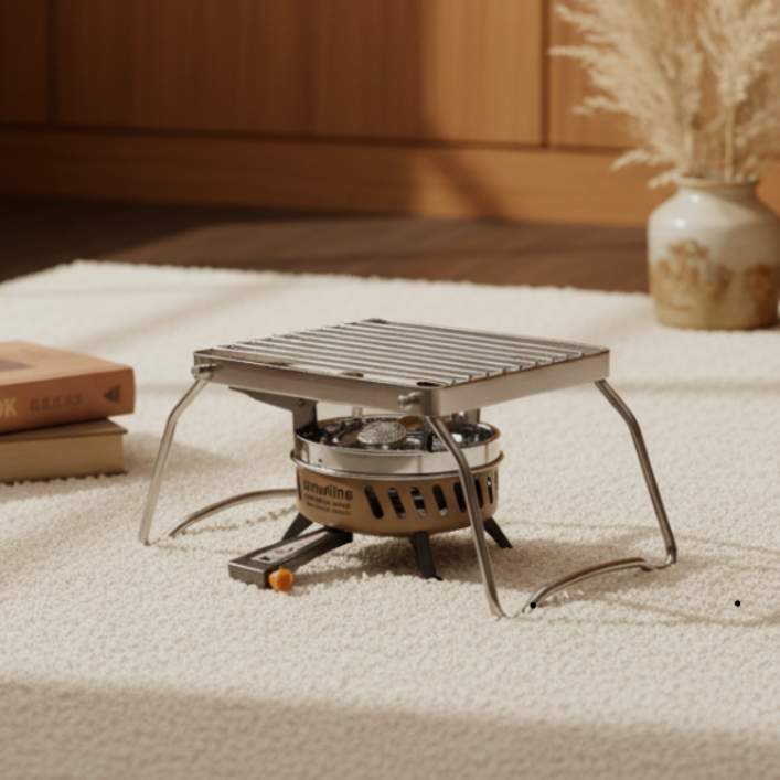 플러스랩 캠핑 버너 오덕스탠드 그리들 받침대, 1개, 실버