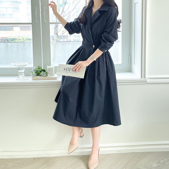 당일배송 루시다 뮬란 트렌치 원피스