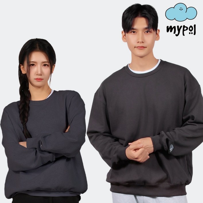 마이폴 유니크 오버핏 맨투맨 빅사이즈 커플