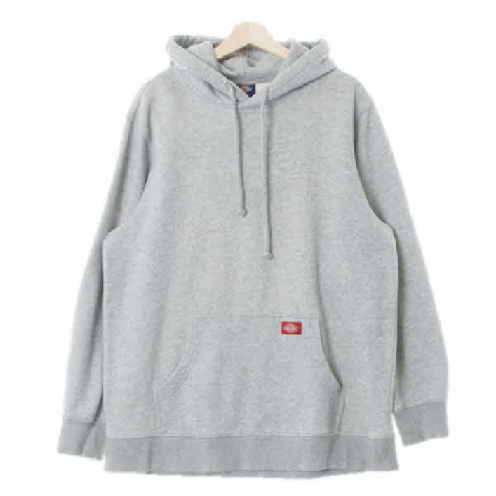 7336 디키즈 멜란지그레이 면혼방 패치로고오버핏후드티 105