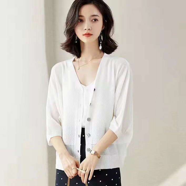 여름 여성 루즈핏 쿨 카디건