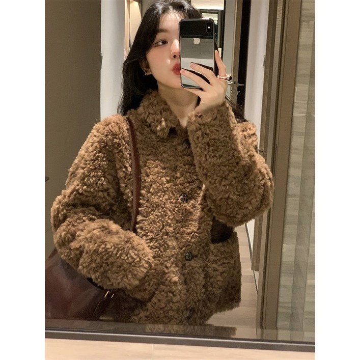완스몰 에튜 뽀글이 퍼 자켓 jk32619