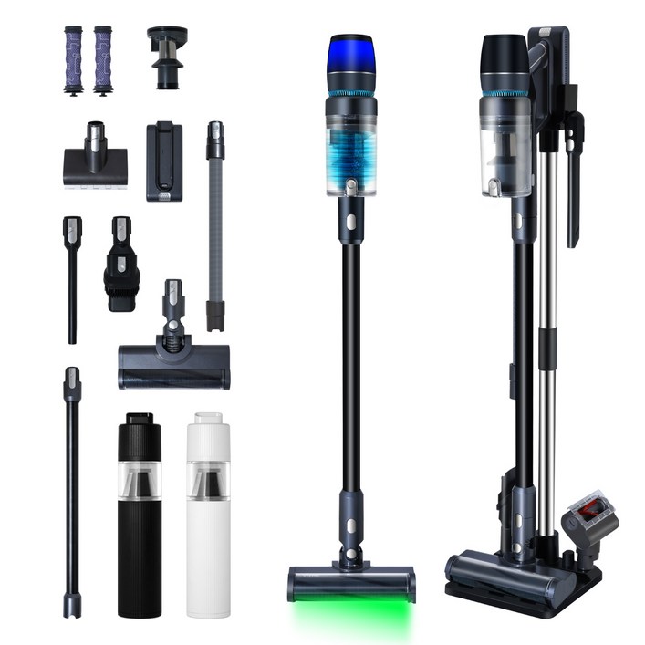 최신형 차이슨 무선 청소기 BLDC V50 자동충전 거치대 + 고사양 흡입력